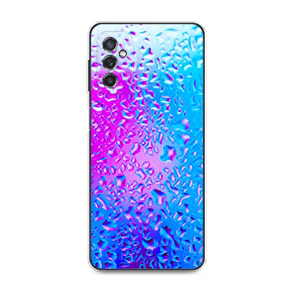 

Чехол на Samsung Galaxy M52 "Капли на стекле", Голубой;розовый, 2104350-3