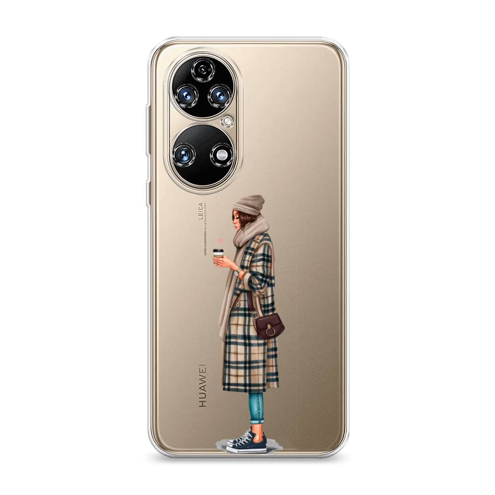 

Чехол на Huawei P50 "Утренний кофе", Коричневый;бежевый, 6104950-6