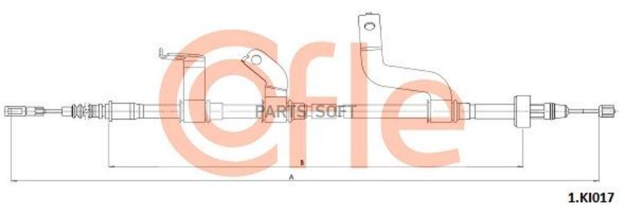 COFLE Трос ст. тормоза R HY Solaris (диск)
