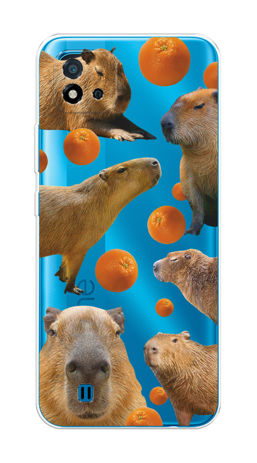 

Чехол на Oppo Realme C20 "Капибара и апельсины", Бежевый;оранжевый, 254850-1