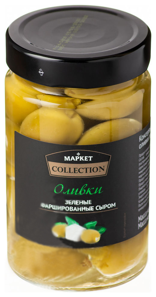 

Оливки Market Collection зеленые фаршированные сыром 290г