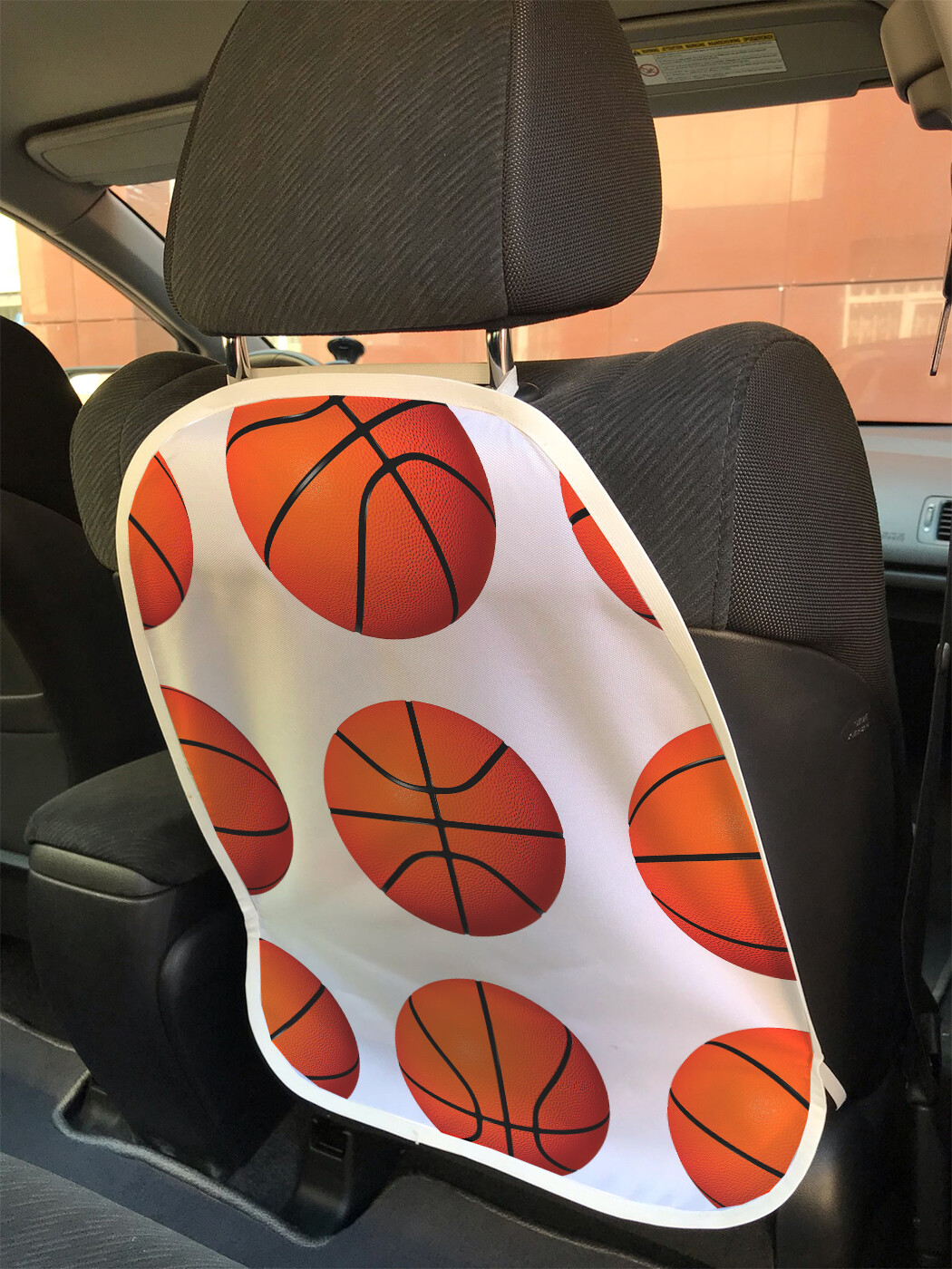 фото Накидка на спинку сиденья joyarty баскетбольные мячи, 45х62