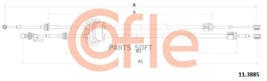 

Трос Кпп Opr11433- 2010- 995/637+928/675 Mm Cofle арт. 113885