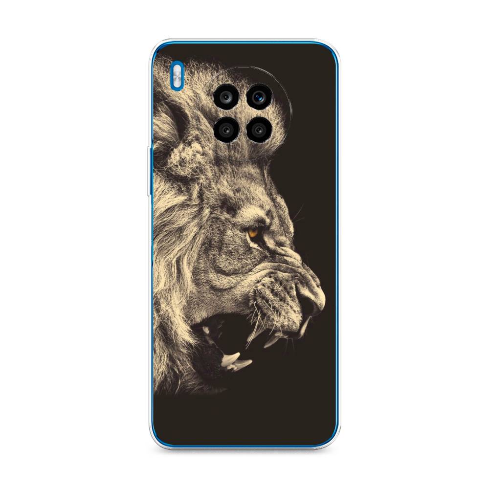 

Чехол Awog на Honor 50 Lite "Львиный рык 2", Бежевый;черный, 6106450-1