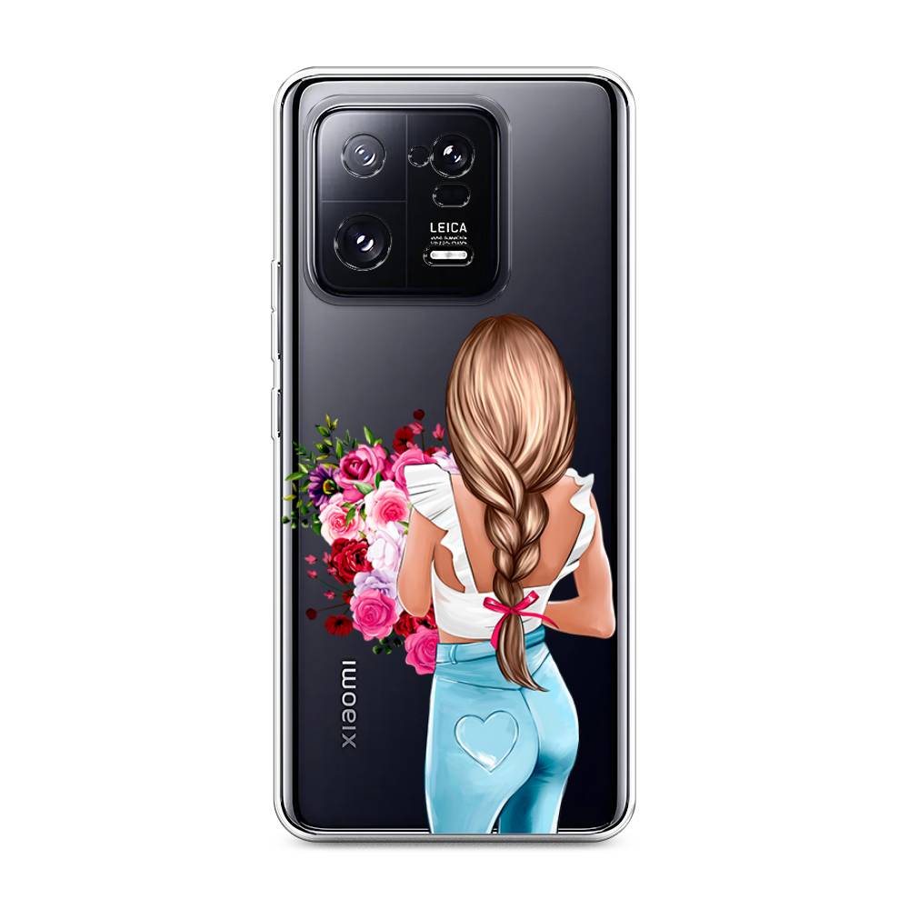 

Чехол на Xiaomi 13 Pro 5G "Девушка с цветами", Коричневый;розовый;голубой, 317350-6
