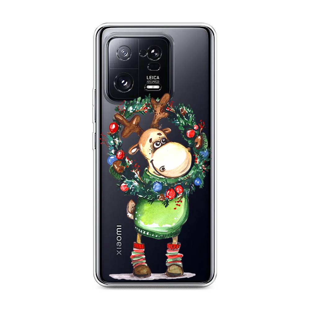 

Чехол на Xiaomi 13 Pro 5G "Олень с новогодним венком", 317350-4