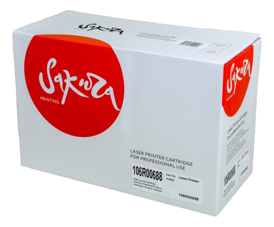 Картридж для лазерного принтера SAKURA 106R00688 (SA106R00688) черный, совместимый