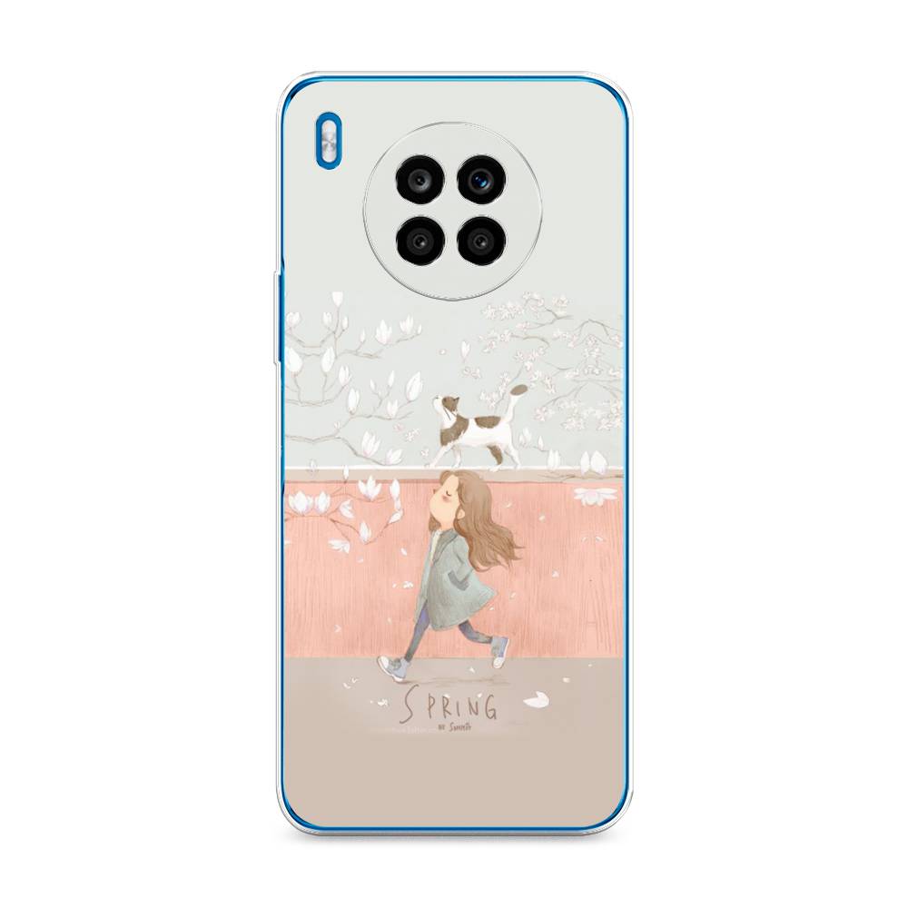 

Чехол Awog на Honor 50 Lite "Девочка-весна", Серый, 6106450-7