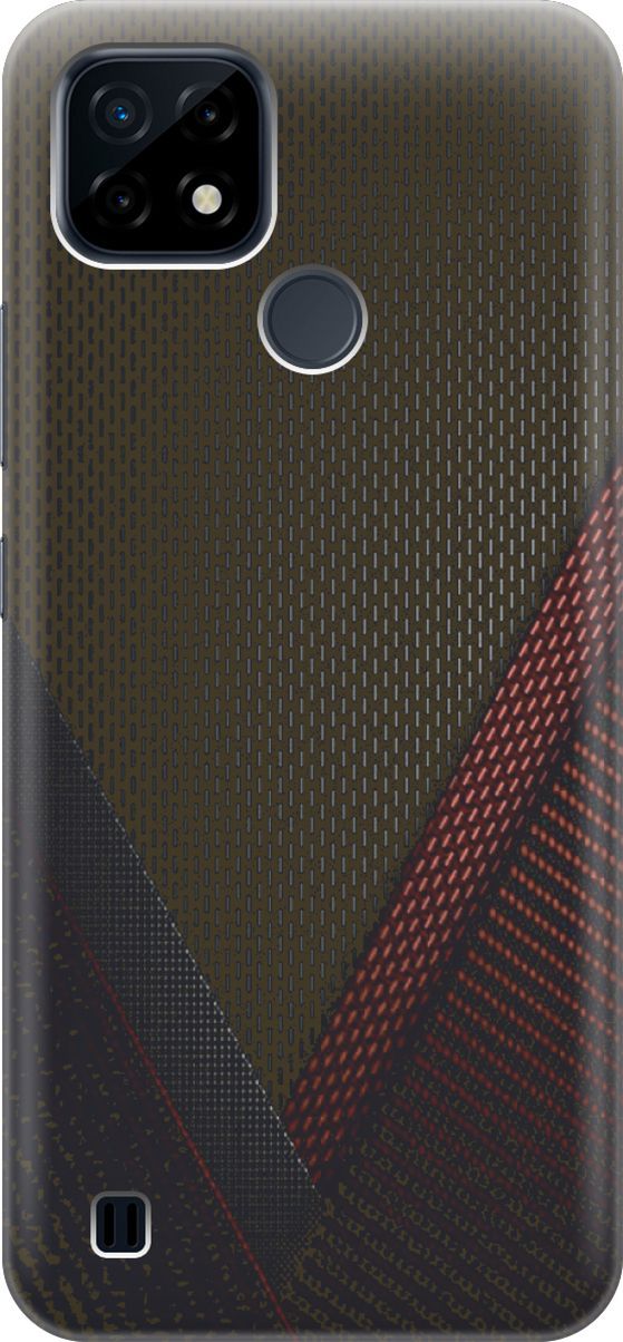 

Силиконовый чехол на realme C21 "Полотна", Красный;черный, 2835