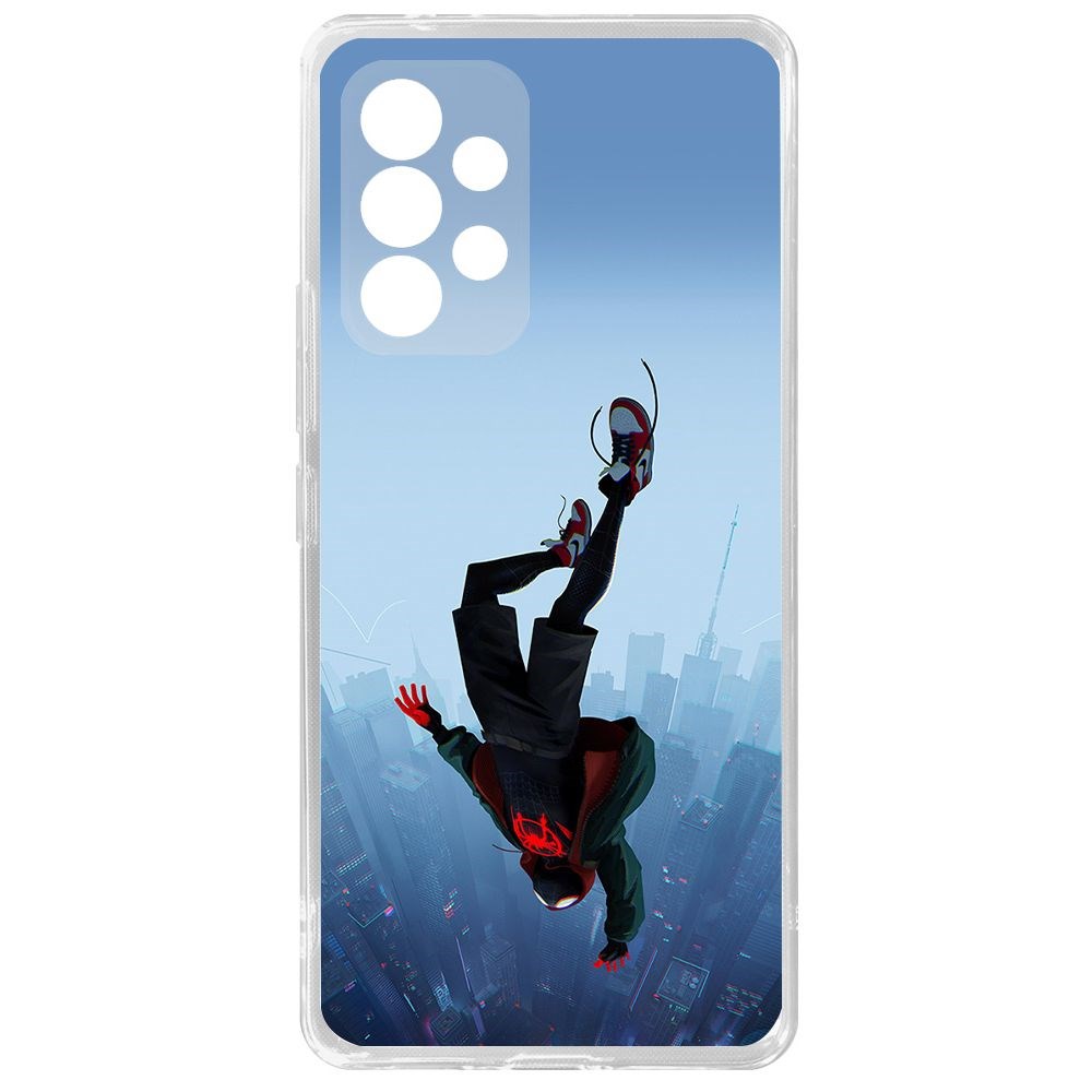 

Чехол-накладка Clear Case Человек-Паук. Майлз Моралес для Samsung Galaxy A53 5G (A536), Прозрачный