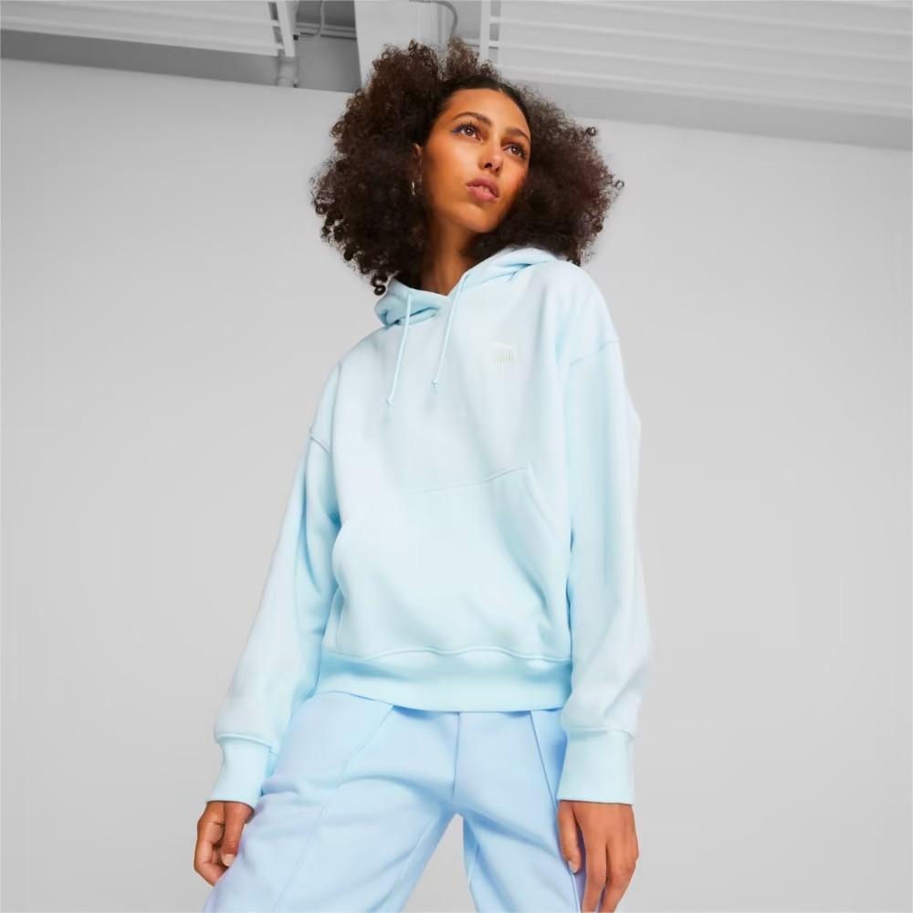 Худи женское PUMA Classics Oversized голубое XL