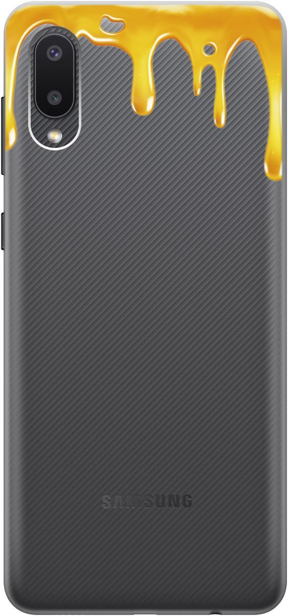 

Силиконовый чехол на Samsung Galaxy A02 "Honey" прозрачный, Прозрачный;желтый, 1753