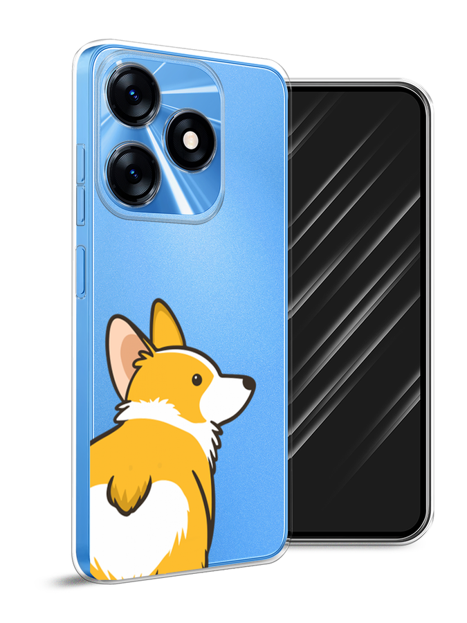 фото Чехол awog на tecno spark 10 "корги следуй за мной"