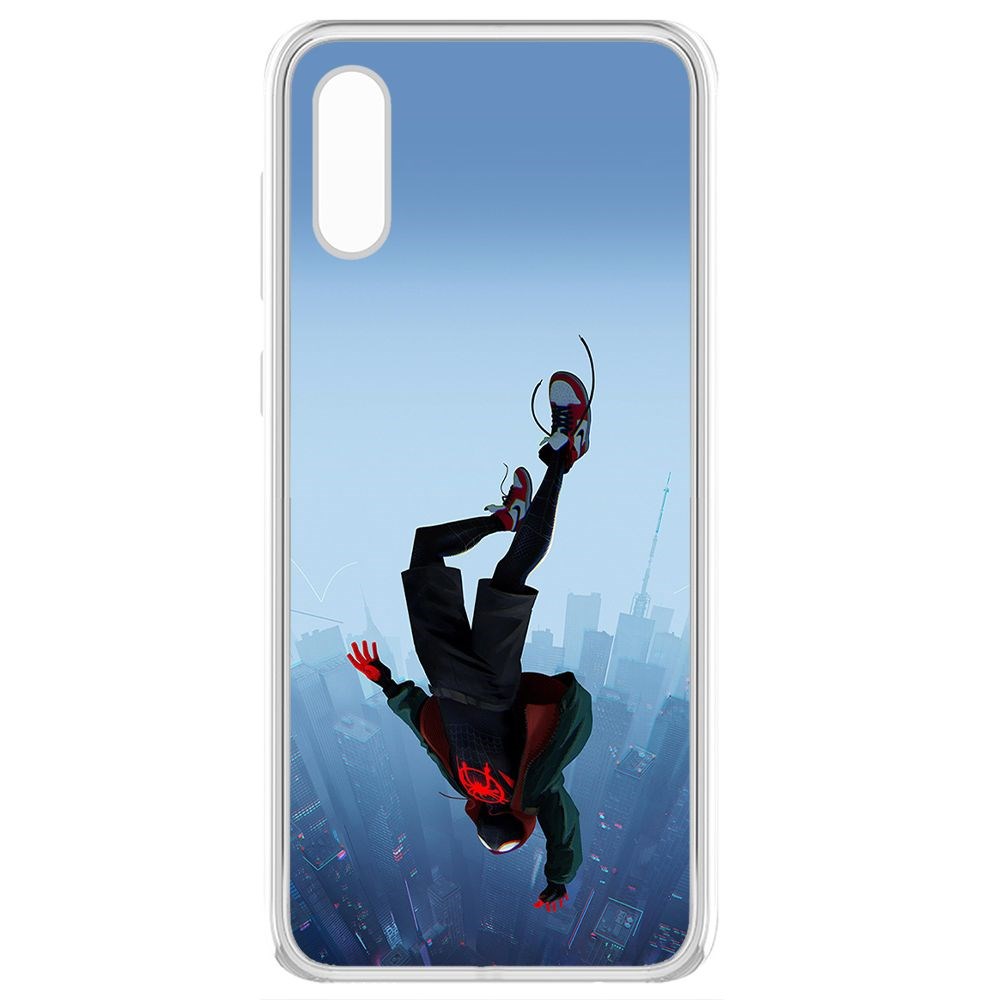 

Чехол-накладка Clear Case Человек-Паук. Майлз Моралес для Samsung Galaxy A02 (A022), Прозрачный