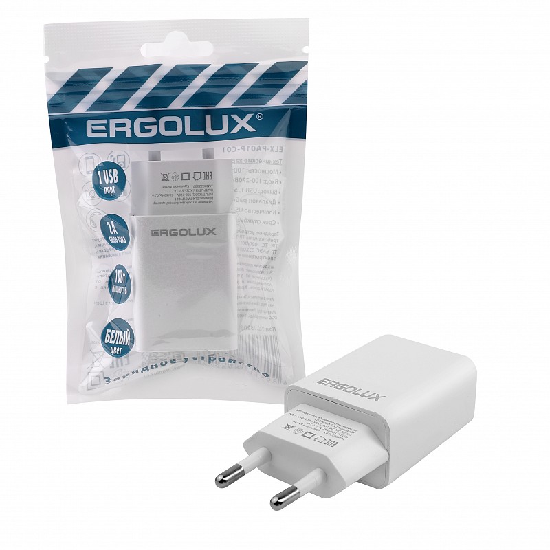 

Сетевой адаптер Ergolux ELX-РA01P-C02 белый, ELX-РA01P-C02