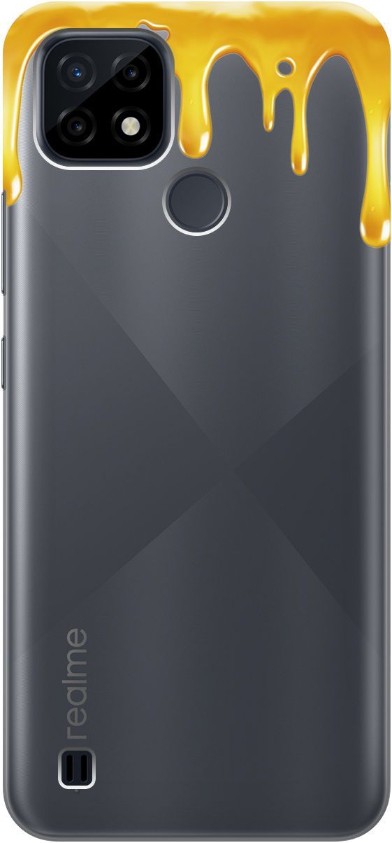 

Силиконовый чехол на realme C21 "Honey" прозрачный, Прозрачный;желтый, 1750