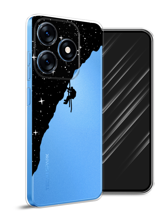 

Чехол Awog на Tecno Spark 10 "Скалолаз в космосе", Черный;белый;бежевый, 303650-4