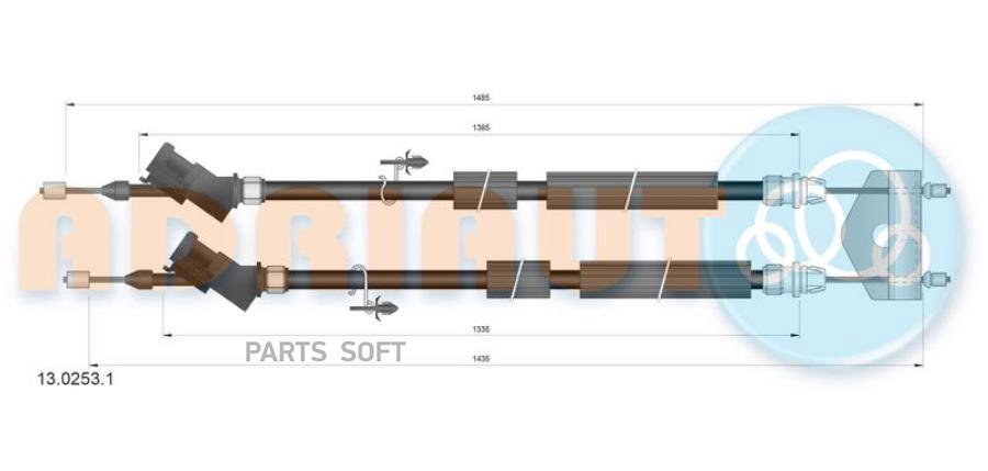 

ADRIAUTO 1302531 AD13.0253.1_[1525803] !трос ручника\ Ford Focus 08 () 1шт