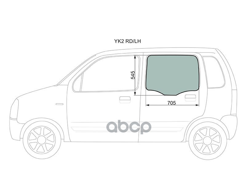 

Стекло Заднее Левое Опускное Suzuki Wagon R 5D 00-10 Xyg Арт. Yk2 Rd/Lh