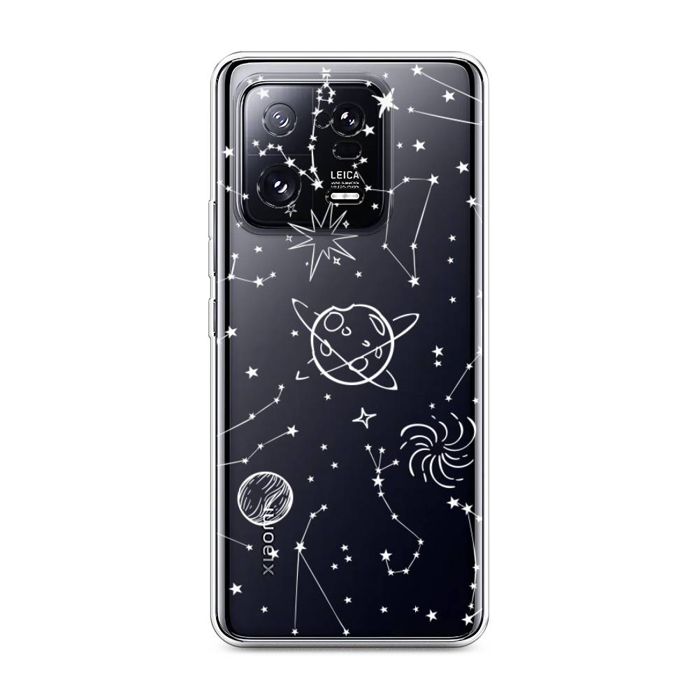 

Чехол на Xiaomi 13 Pro 5G "Планеты в космосе", Белый, 317350-2