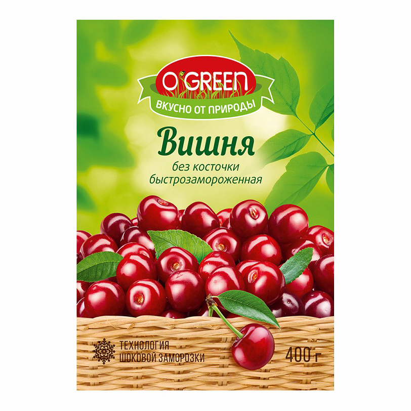 

Замороженная вишня O'Green без косточки 400 г