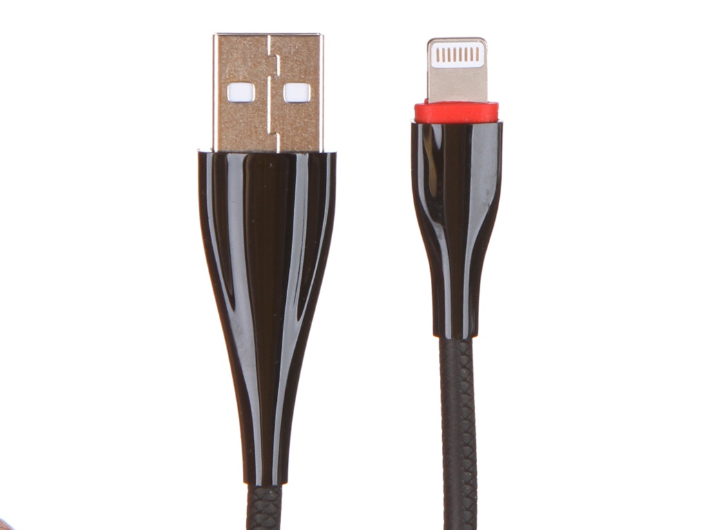 

Кабель Wiiix USB - Lightning вилка-вилка м (CB340-U8-10B), Черный, CB340-U8-10B