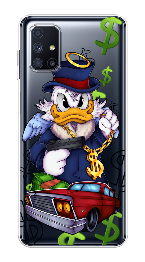 

Чехол на Samsung Galaxy M51 "Scrooge McDuck with a Gold Chain", Красный;синий;белый, 2101550-6