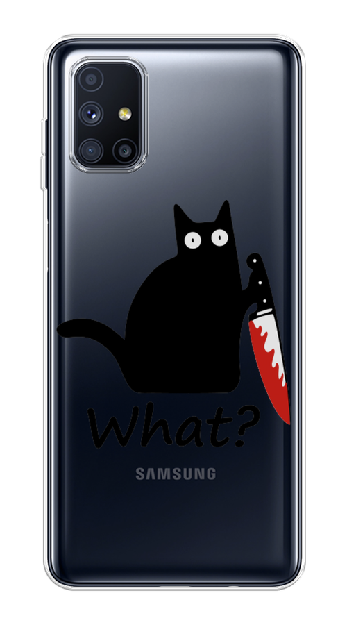 

Чехол на Samsung Galaxy M51 "Котик с ножом", Черный;красный, 2101550-6