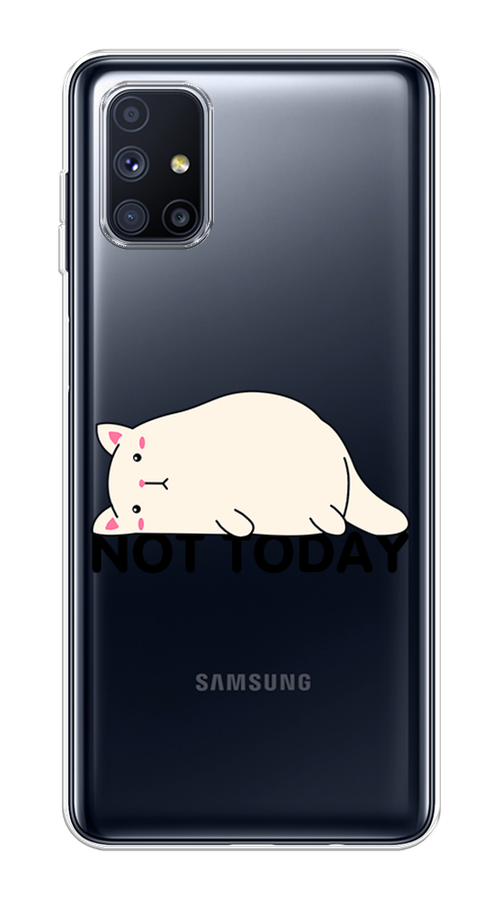 

Чехол на Samsung Galaxy M51 "Cat not today", Белый;розовый;черный, 2101550-1
