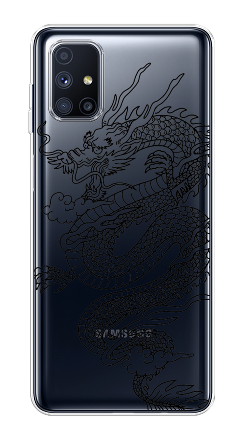 

Чехол на Samsung Galaxy M51 "Большой китайский дракон", Черный;серый, 2101550-1