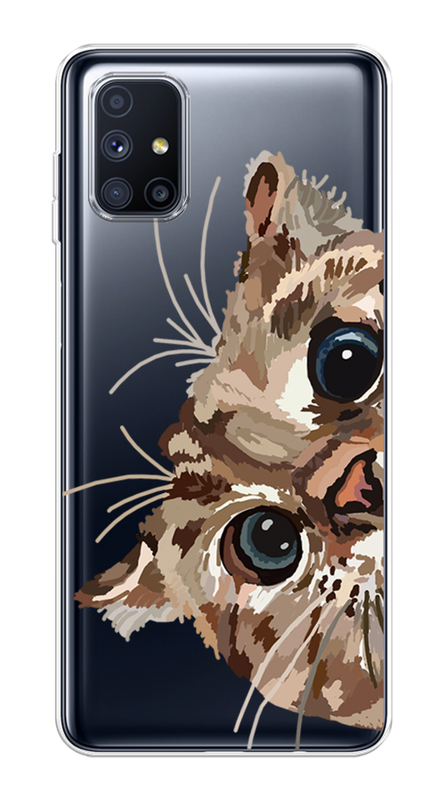 

Чехол на Samsung Galaxy M51 "Любопытный кот", Коричневый;синий;черный, 2101550-1