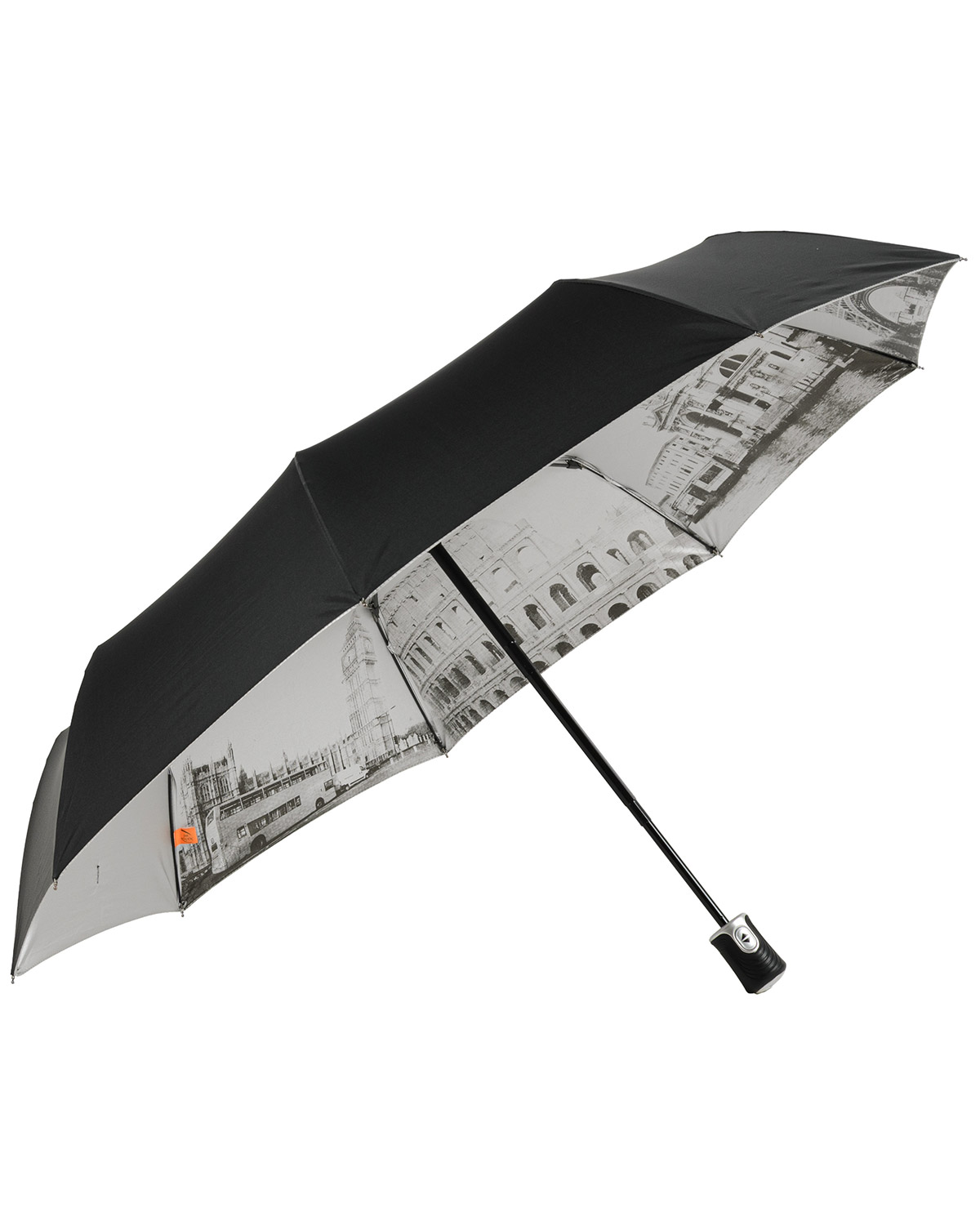 Зонт женский frei Regen 824-FCV черный/серебристый