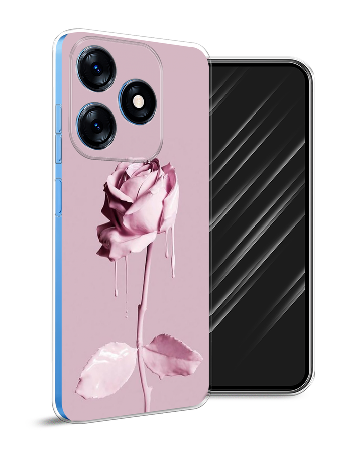 

Чехол Awog на Tecno Spark 10 "Роза в краске", Белый;розовый, 303650-8