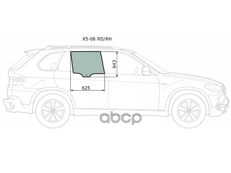 

Стекло Заднее Правое Опускное Bmw X5 E70 06-13 Xyg Арт. X5-06 Rd/Rh