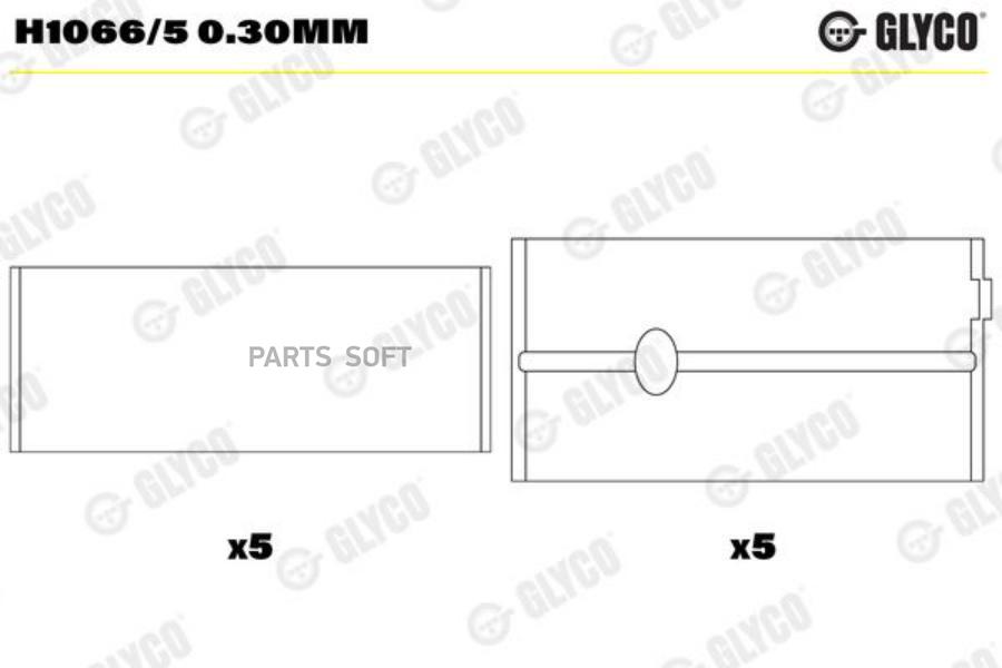 

Вкладыши Двс Коренные GLYCO H10665030MM