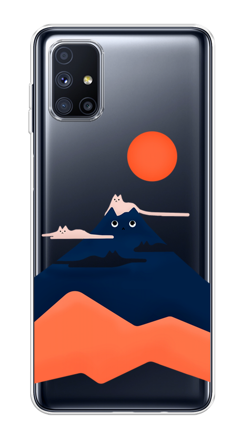 

Чехол на Samsung Galaxy M51 "Кот-гора", Черный;оранжевый, 2101550-4