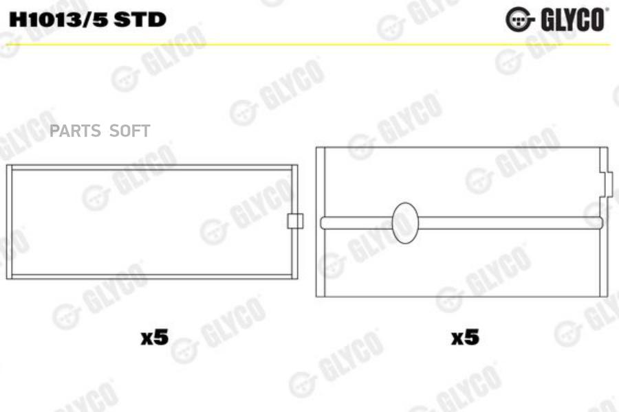 

Вкладыши Двс Коренные GLYCO H10135STD
