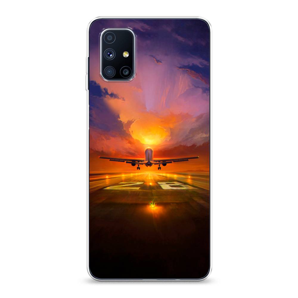 

Чехол на Samsung Galaxy M51 "Самолет на посадке", Оранжевый;синий, 2101550-6