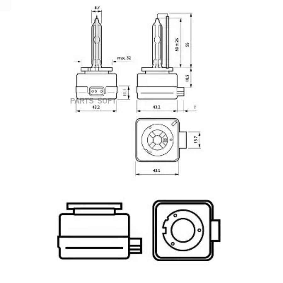 PHILIPS Лампа ксеноновая D1S PHILIPS X-tremeVision gen2 1 шт. 85415XV2C1 PHILIPS 85415XV2C