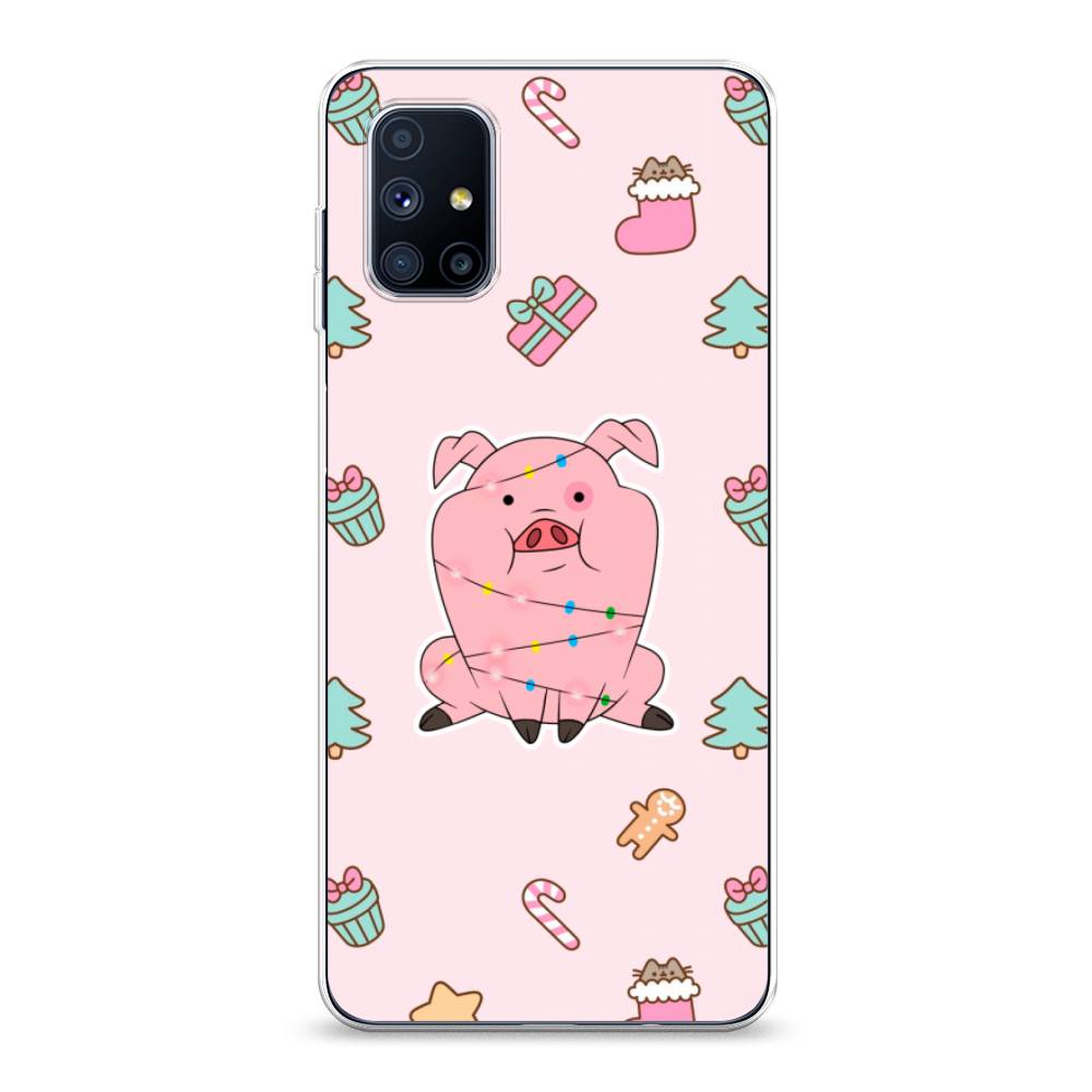

Чехол на Samsung Galaxy M51 "Розовая свинка", Розовый;зеленый, 2101550-5