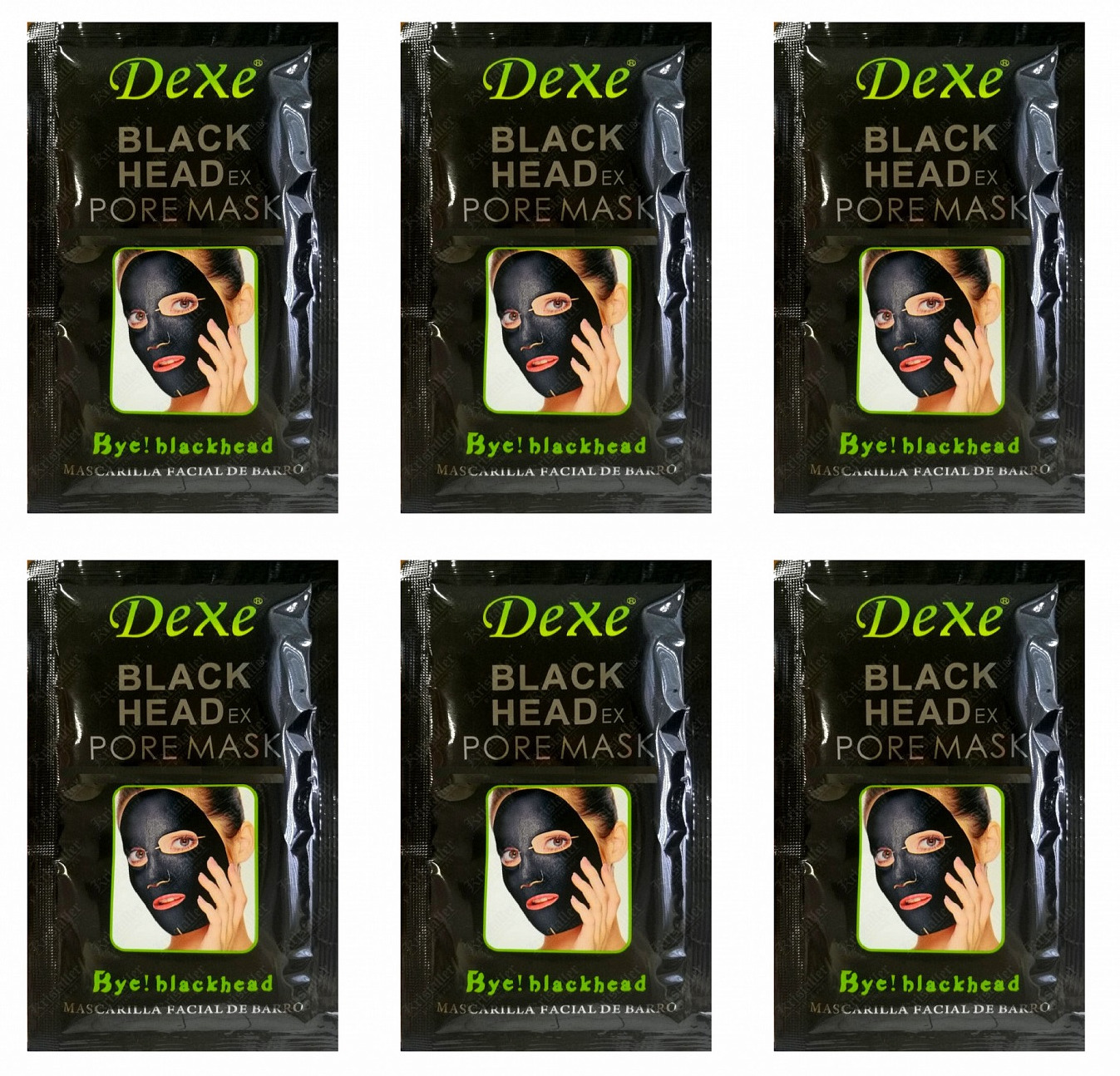 

Маска-плёнка Dexe для лица от чёрных точек 20г 6шт