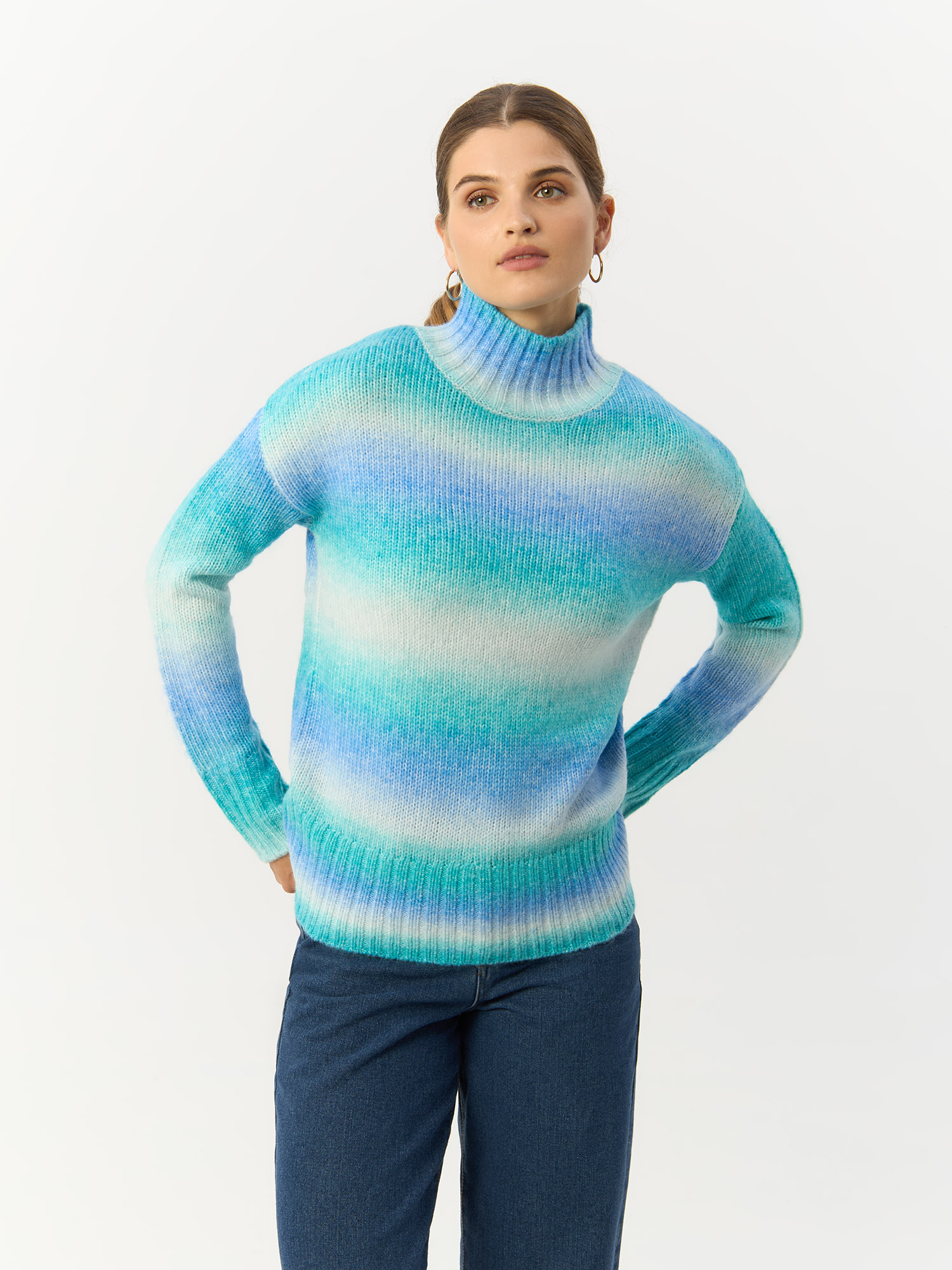 

Свитер женский Gerry Weber 170571-44741 голубой, 36, 170571-44741