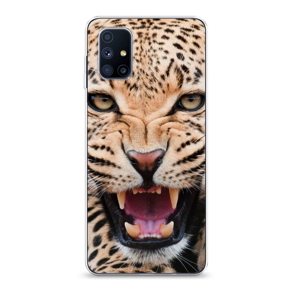 

Чехол на Samsung Galaxy M51 "Леопард 3d", Бежевый;черный, 2101550-6