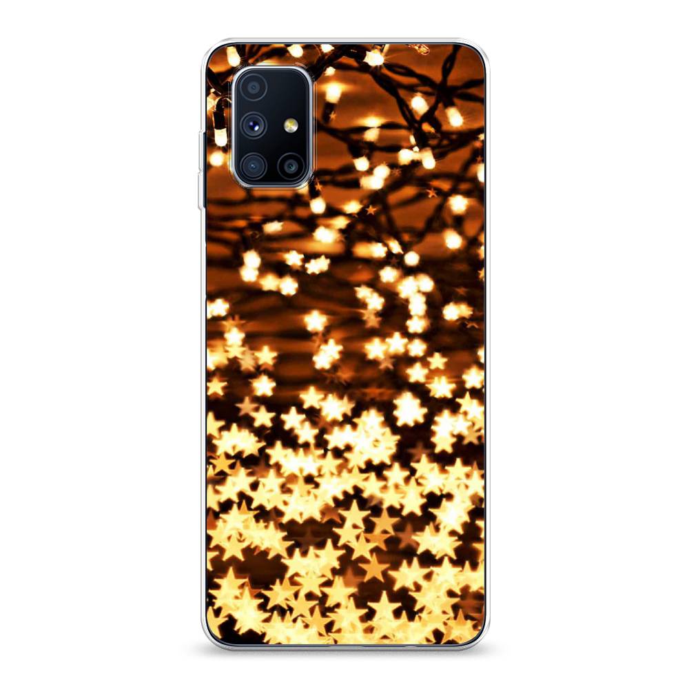 

Чехол на Samsung Galaxy M51 "Новогодняя гирлянда", Золотистый, 2101550-5