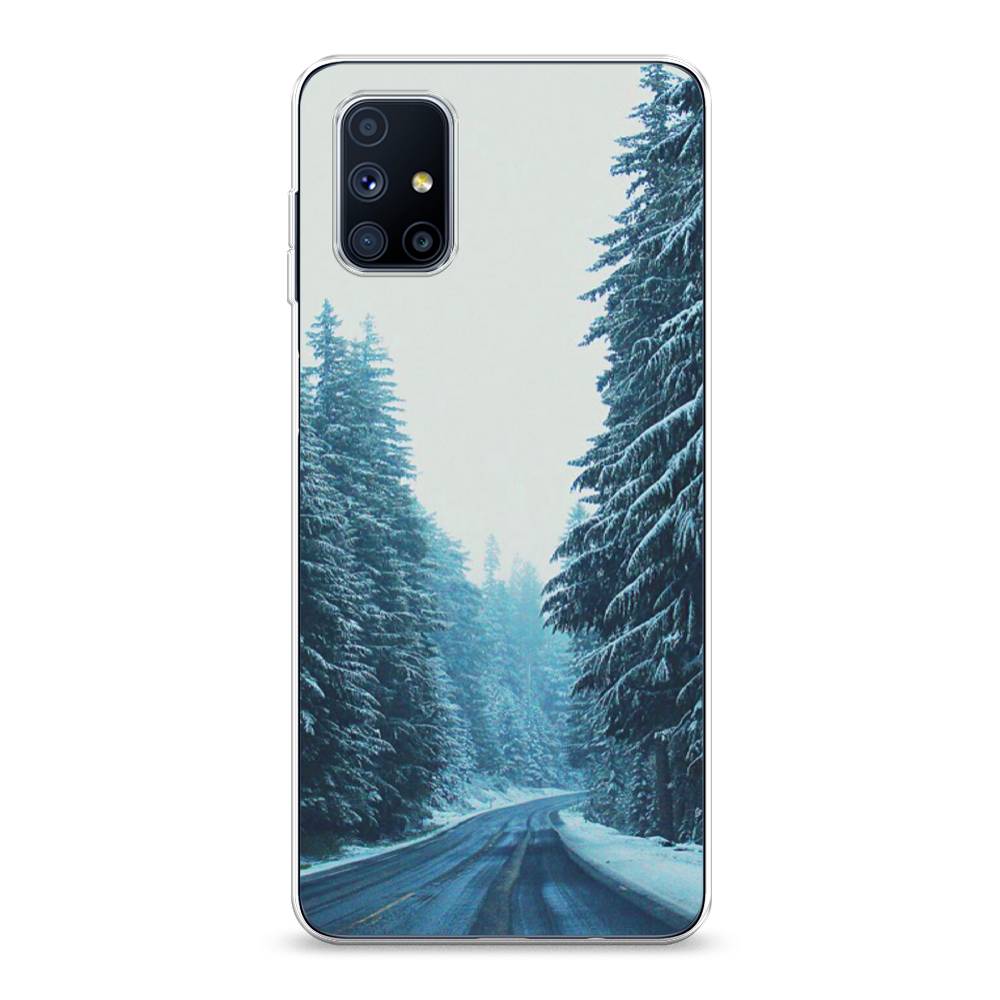 

Чехол на Samsung Galaxy M51 "Зима 9", Бежевый;голубой;черный, 2101550-2