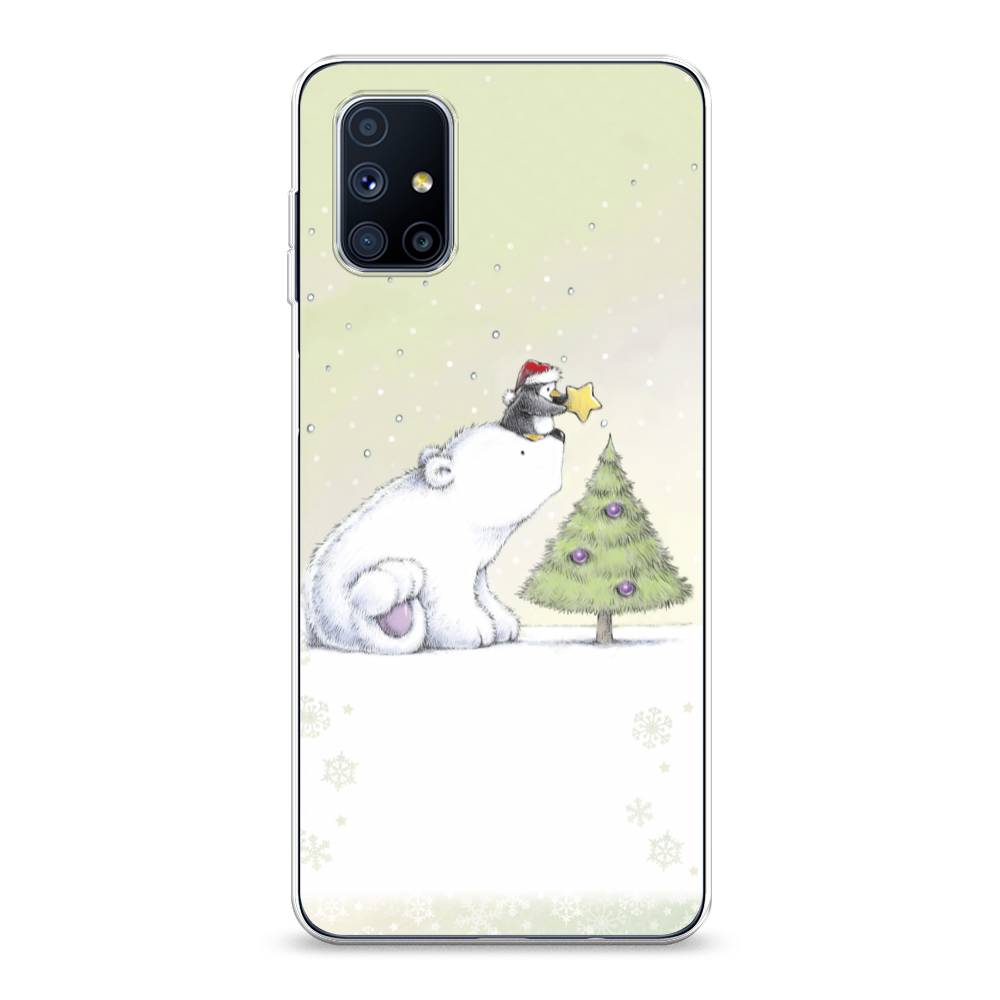 

Чехол на Samsung Galaxy M51 "Украшение елки", Белый;бежевый, 2101550-5