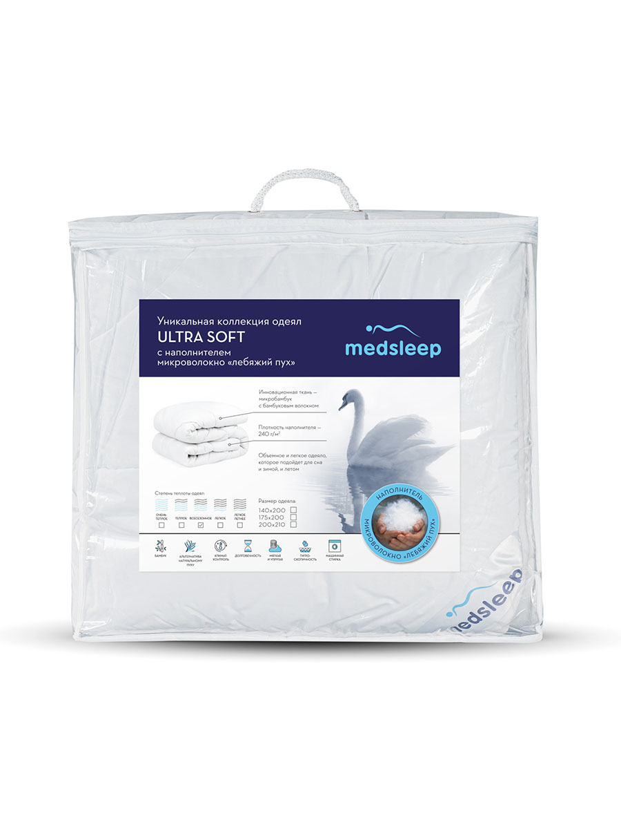 

Одеяло Medsleep Ultra Soft 175 х 200 см теплое белое