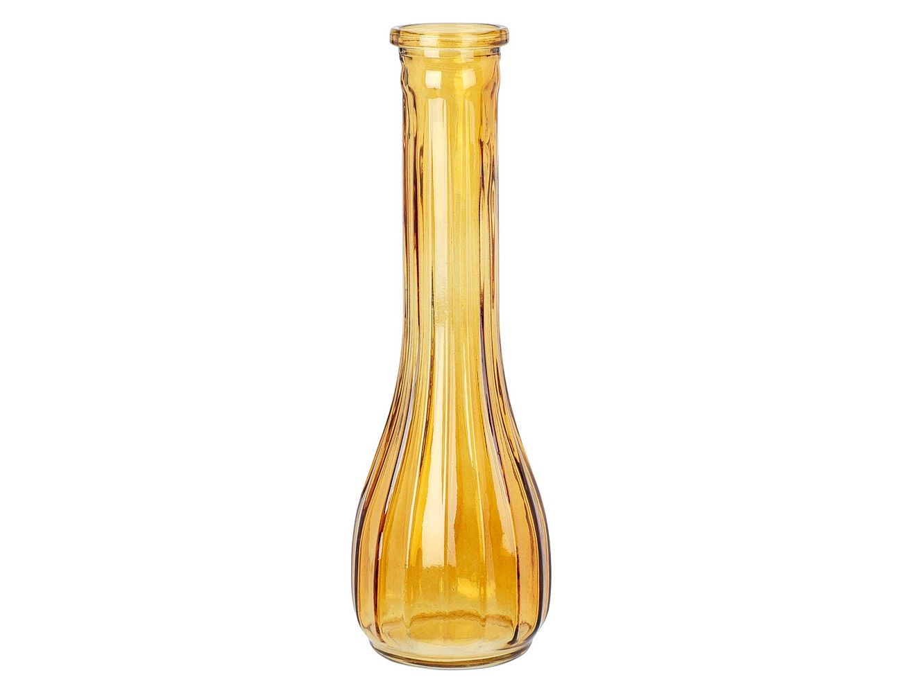 Декоративная ваза АРМЭЛЬ, стекло, жёлтая, 22 см, Koopman International