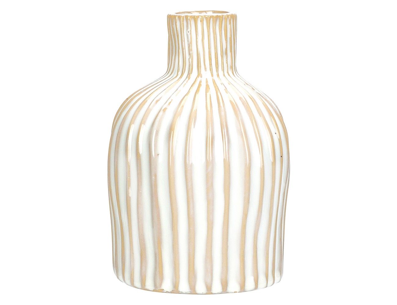 Декоративная ваза СИСАР, фарфор, белая, 15 см, Koopman International