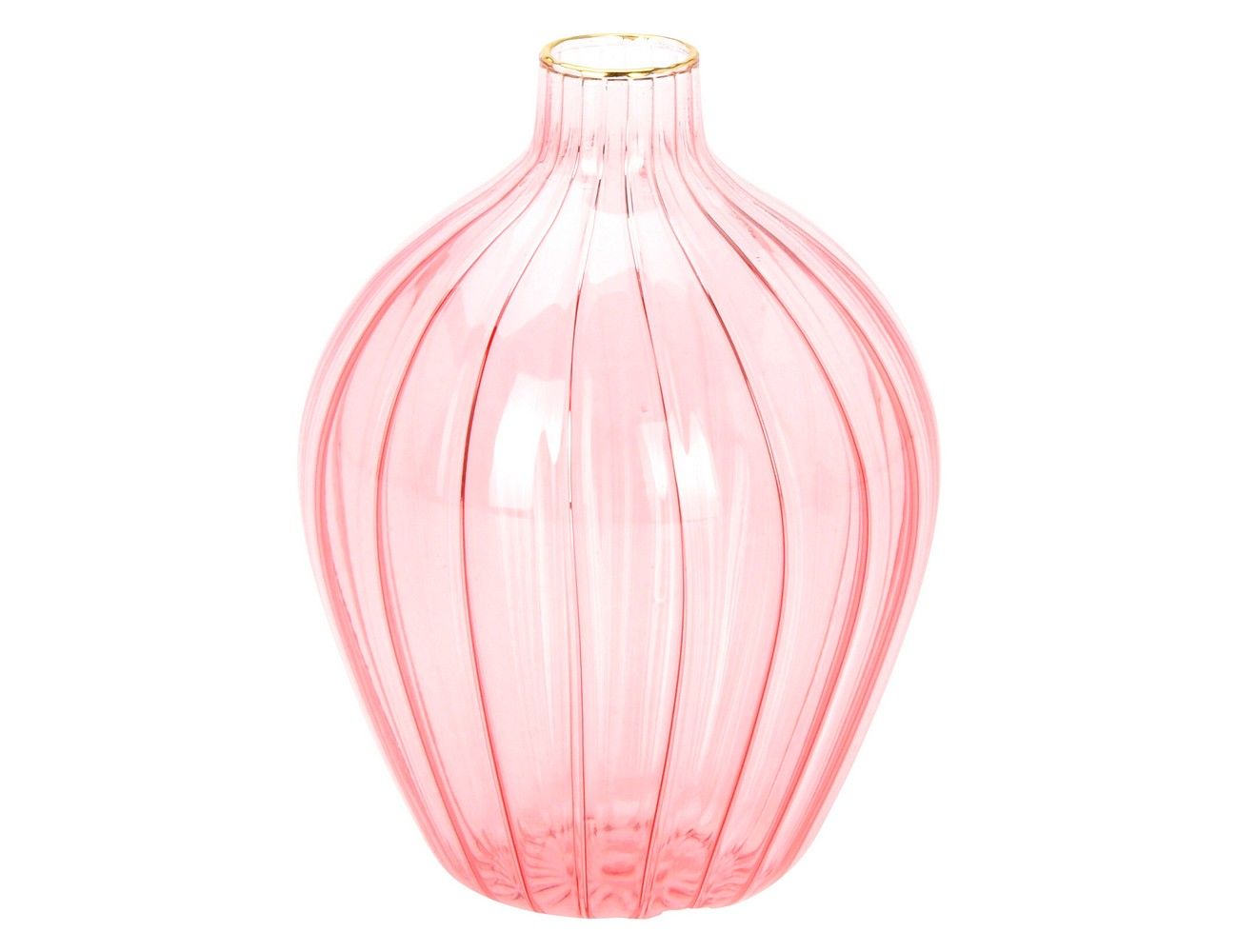 Декоративная ваза АСТОР, стекло, розовая, 8 см, Koopman International